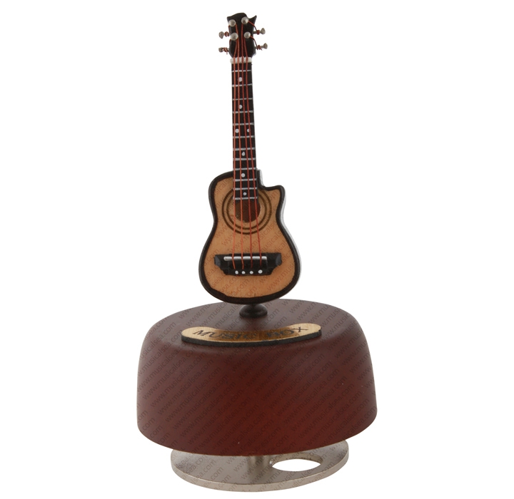 High quality music box with guitar hand crank